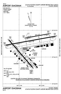 Fulton County Exec/Charlie Brown Field Airport (FTY) Diagram