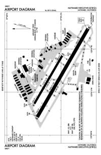 Hayward Exec Airport (HWD) Diagram