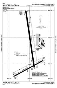 Monroe County Airport (BMG) Diagram
