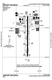Johnson County Exec Airport (OJC) Diagram
