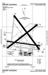 Pompano Beach Airpark Airport (PPM) Diagram
