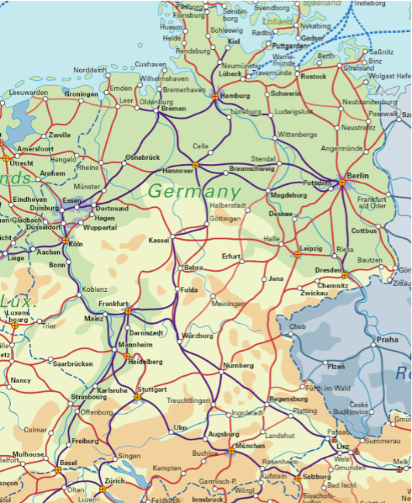 Germany Rail Map