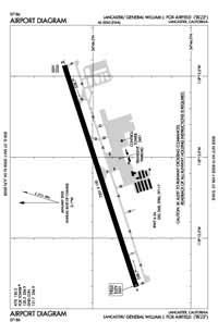 General Wm J Fox Airfield Airport (WJF) Diagram