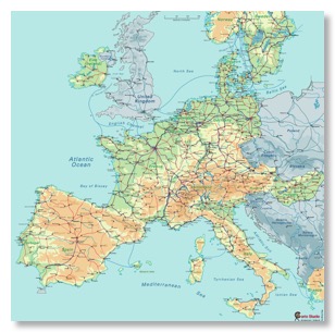 Searchable European Rail Map