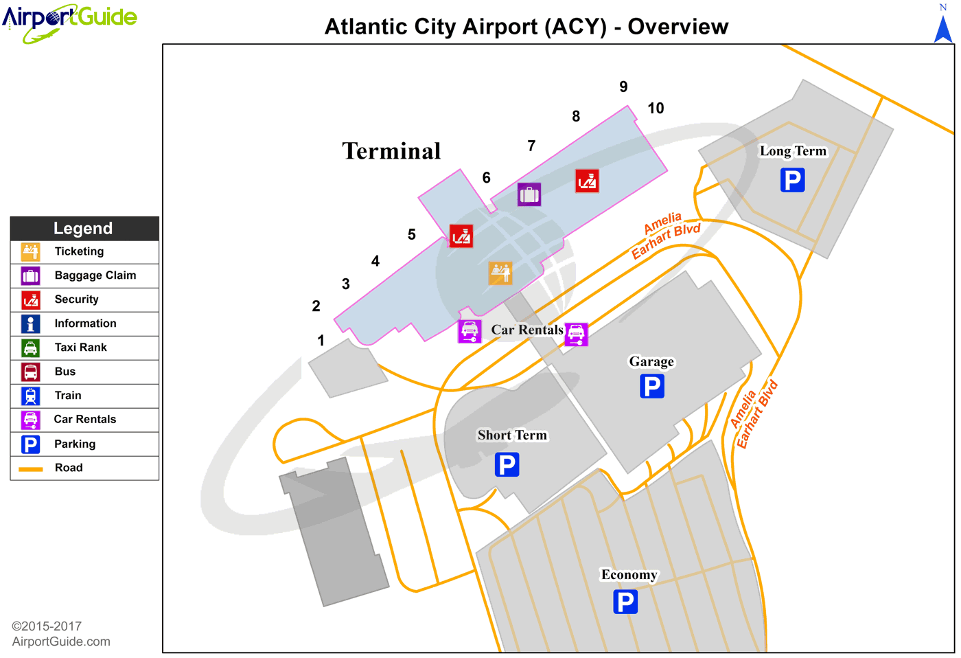 atlantic city international airport lat long