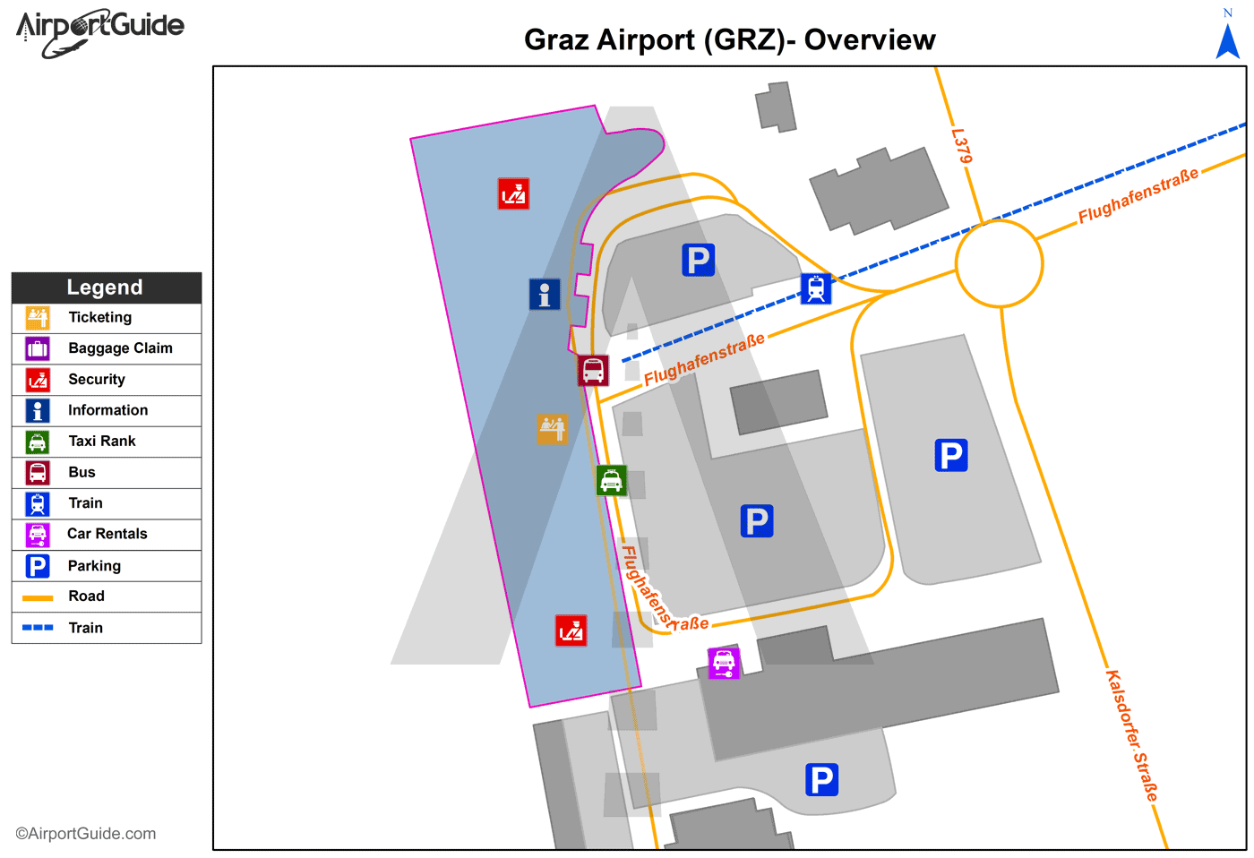 Graz - Graz (GRZ) Airport Terminal Map - Overview