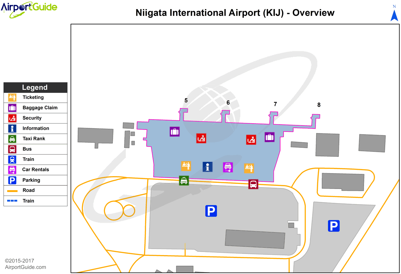 Niigata - Niigata (KIJ) Airport Terminal Map - Overview