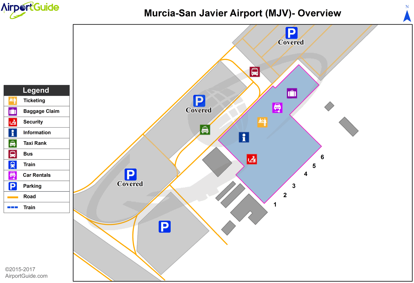 San Javier - San Javier (MJV) Airport Terminal Map - Overview