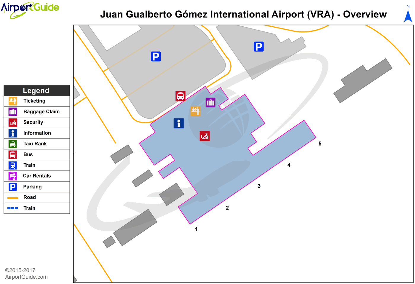 Varadero - Key West International (VRA) Airport Terminal Map - Overview